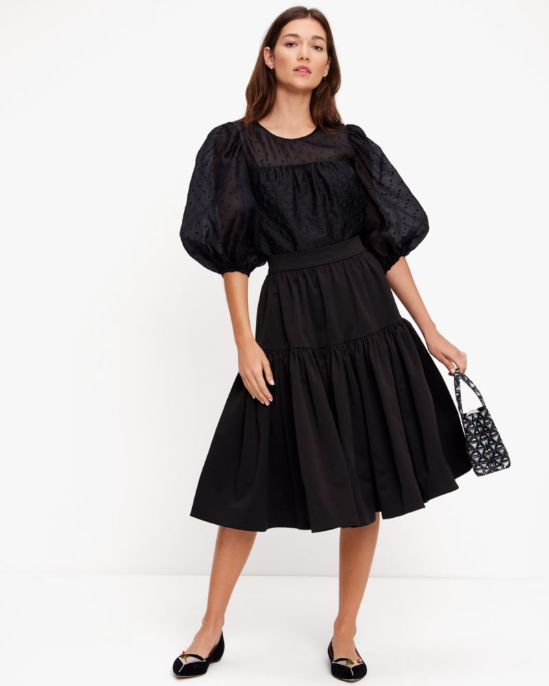 Kate Spade,Drop Waist Faille Skirt,
