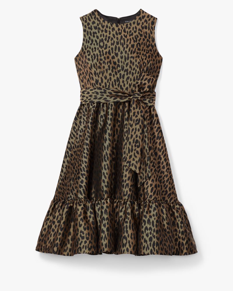 Kate Spade,Modern Leopard Brocade Dress,Cocktail,