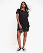 オーガンザ フラワー シャツドレス, ブラック, Product