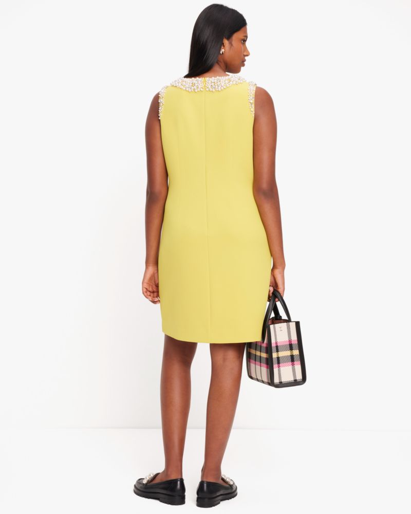 Kate Spade,Jeweled Crepe Shift Dress,