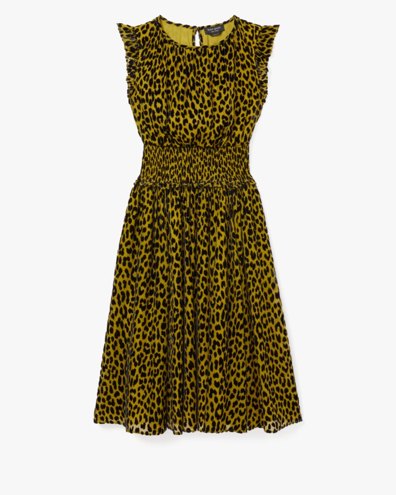 Modern Leopard Smocked Waist Dress