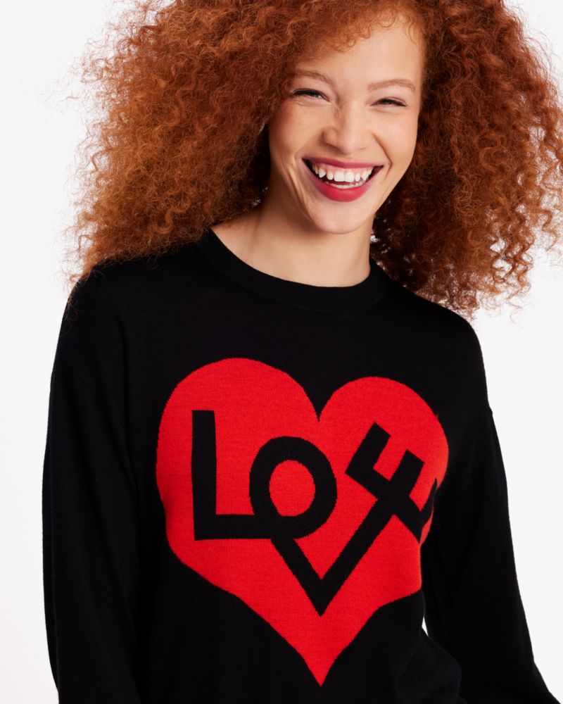 Love Heart Intarsia Sweater Kate Spade New York