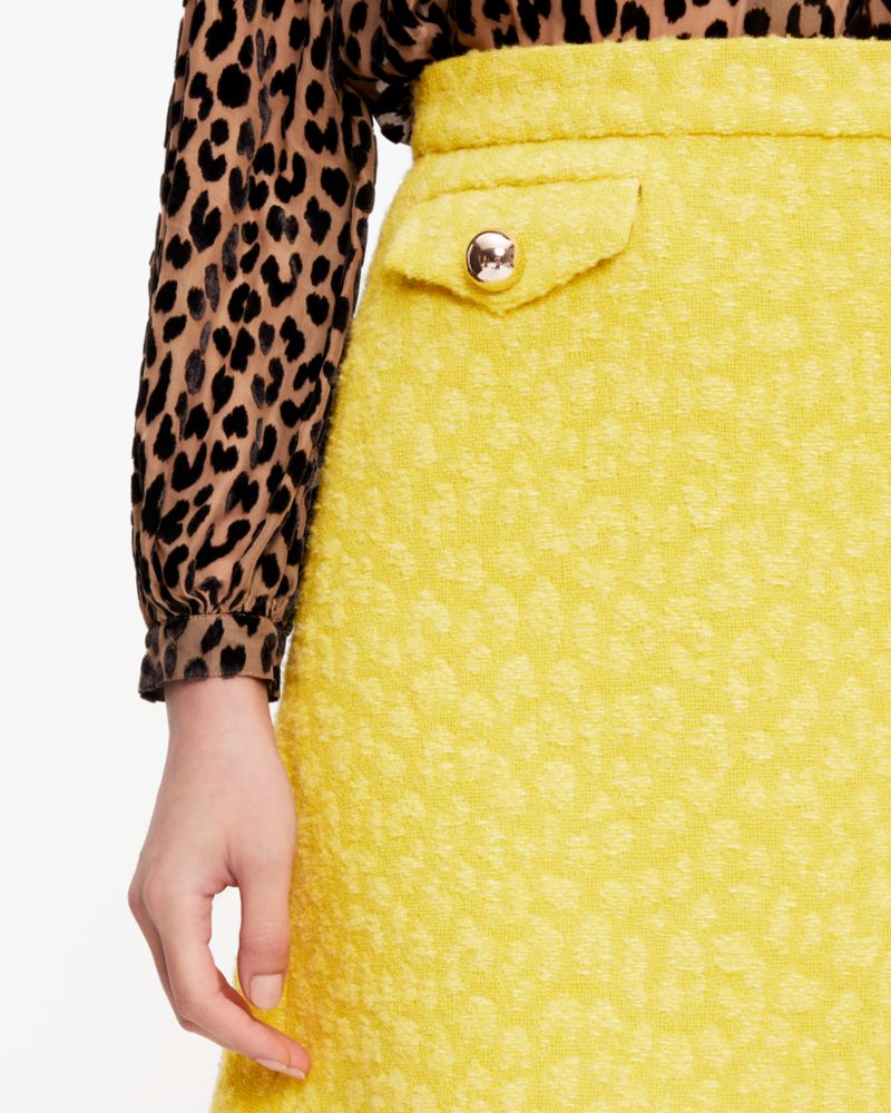 Kate Spade,Tonal Leopard Textured Skirt,