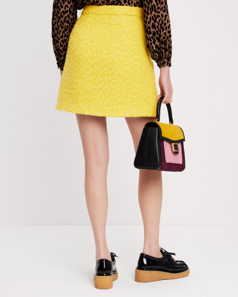Tonal Leopard Textured Skirt