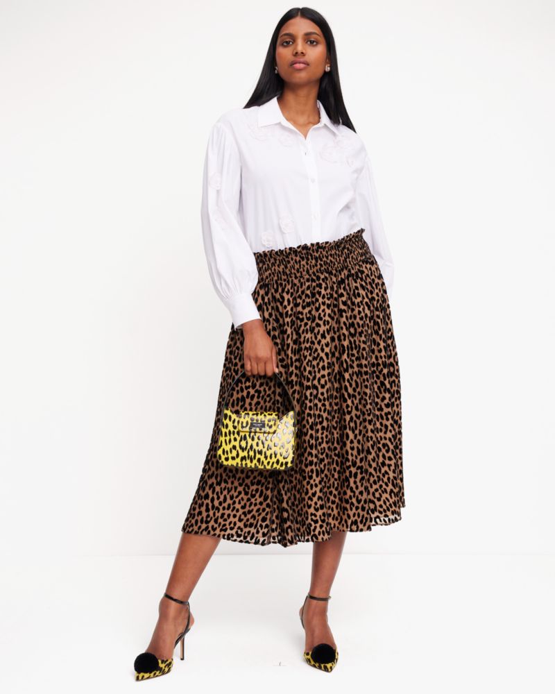 Kate Spade,オーガンザ フラワー アンディ シャツ,ウェア,フレッシュホワイト