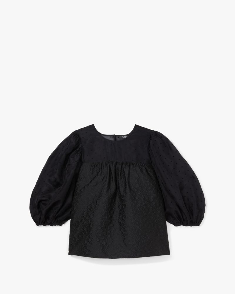 Organza Dots Puff Sleeve Top | Kate Spade New York