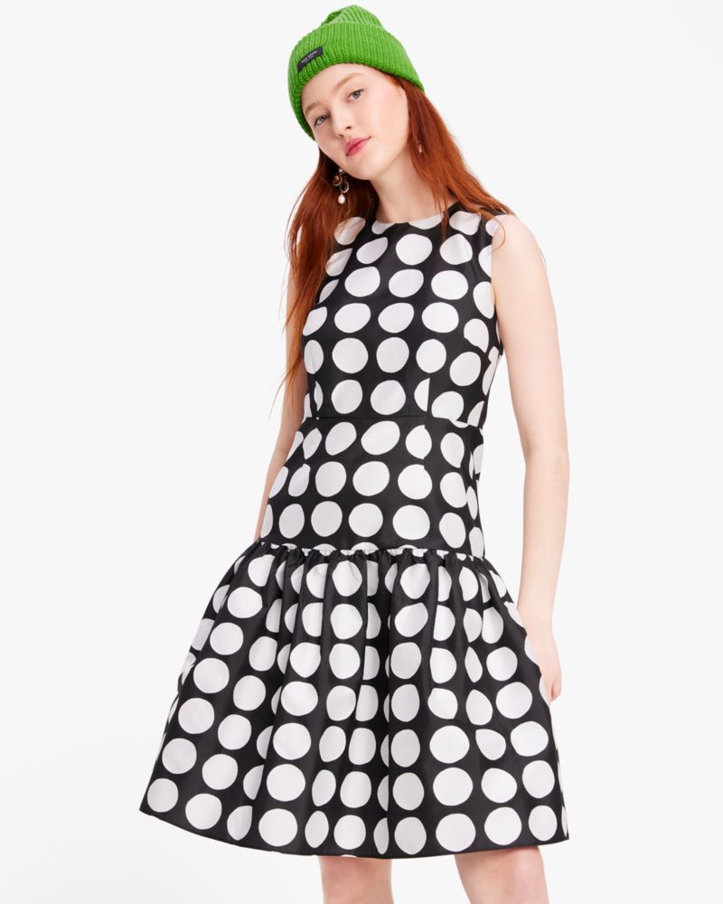 Kate Spade,Art Dots Julia Dress,Black