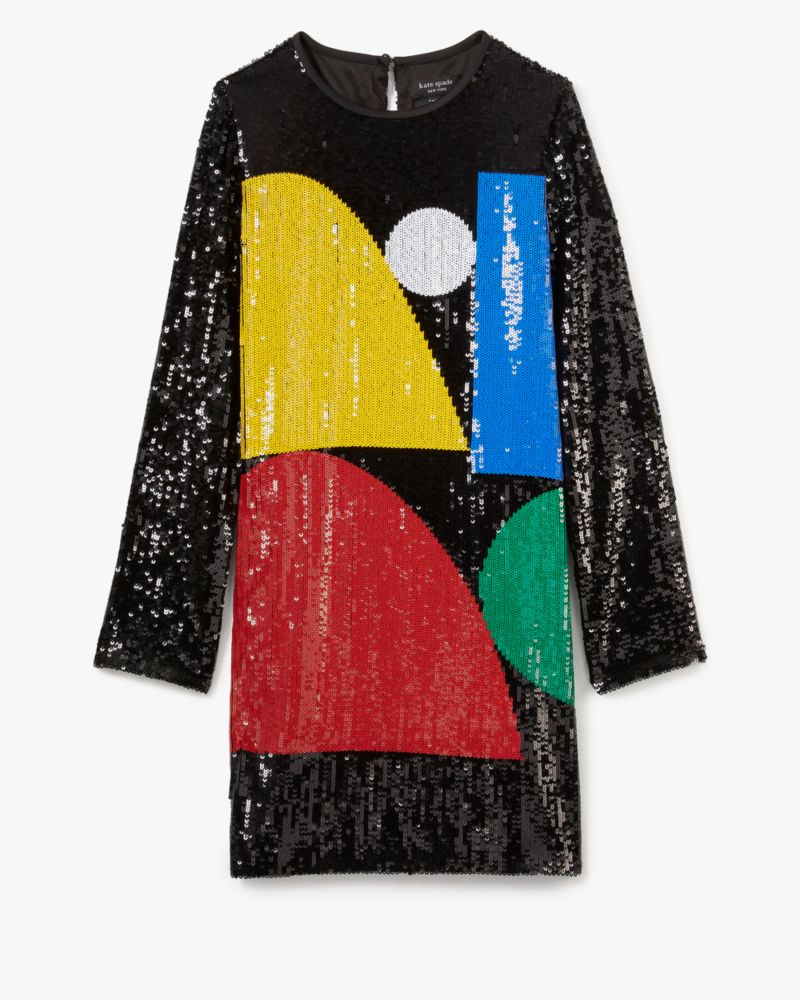 Kate Spade,Embellished Geometric Dress,Multi Color