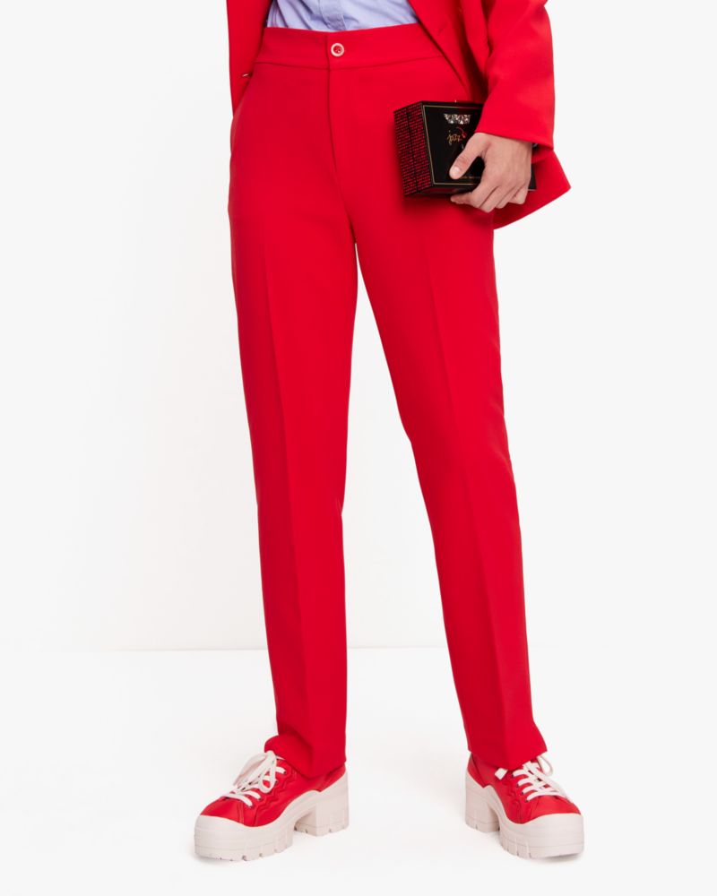 Kate Spade,Twill Straight Leg Pants,