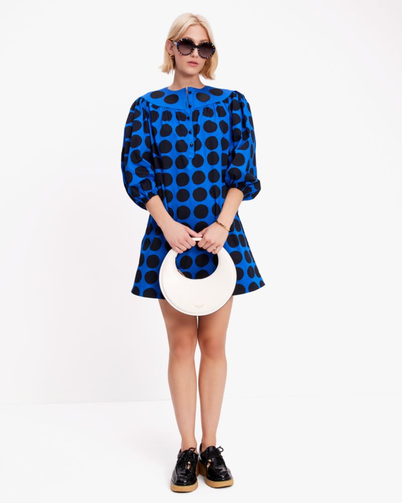 Kate Spade,Art Dots Puff Sleeve Dress,Wear to Work,