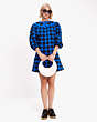 Kate Spade,Art Dots Puff Sleeve Dress,Wear to Work,Stained Glass Blue
