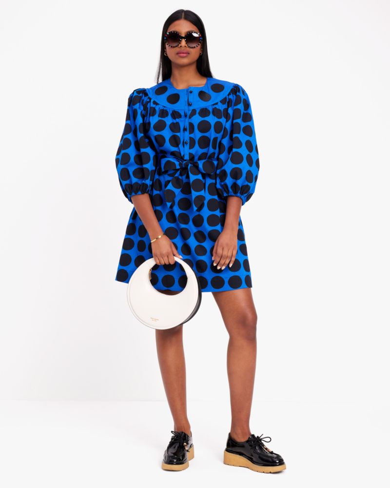 Art Dots Puff Sleeve Dress