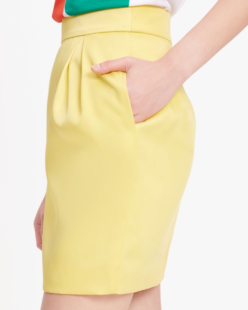 Kate Spade,Duchess Satin Pencil Skirt,