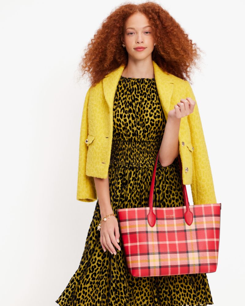 Bleecker Painterly Houndstooth Large Tote