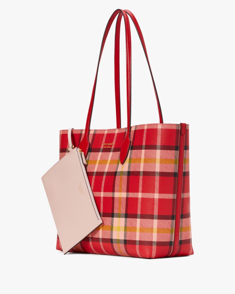 Kate Spade,Bleecker Museum Plaid Large Tote,