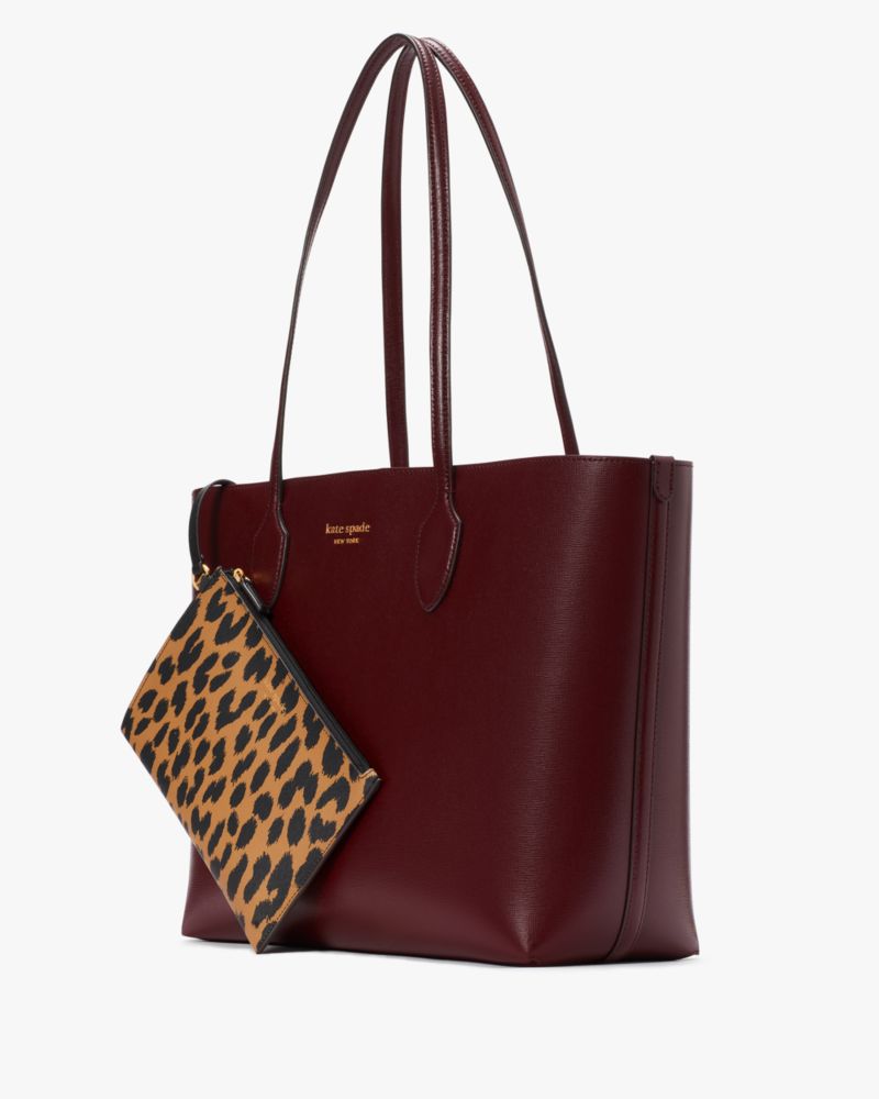 Kate Spade,Bleecker Modern Leopard Pop Large Tote,