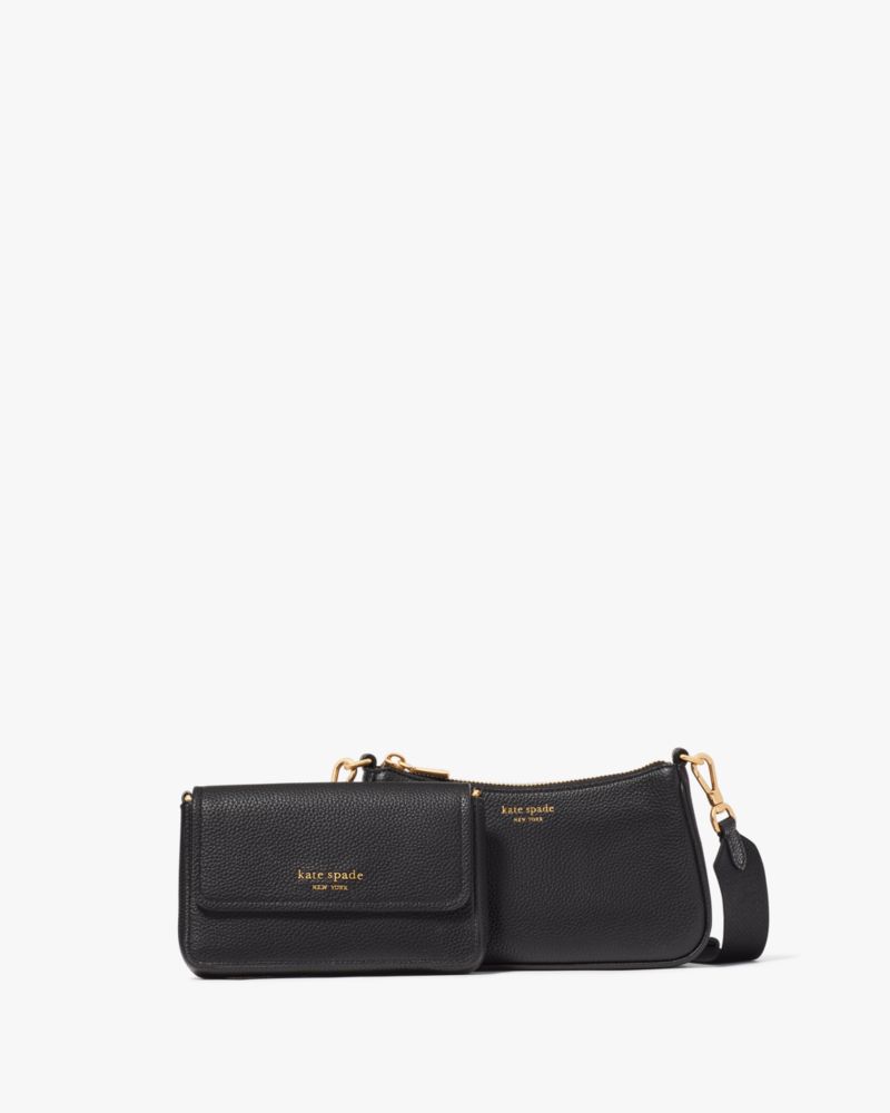 Kate Spade,Double Up Crossbody,Casual,Black