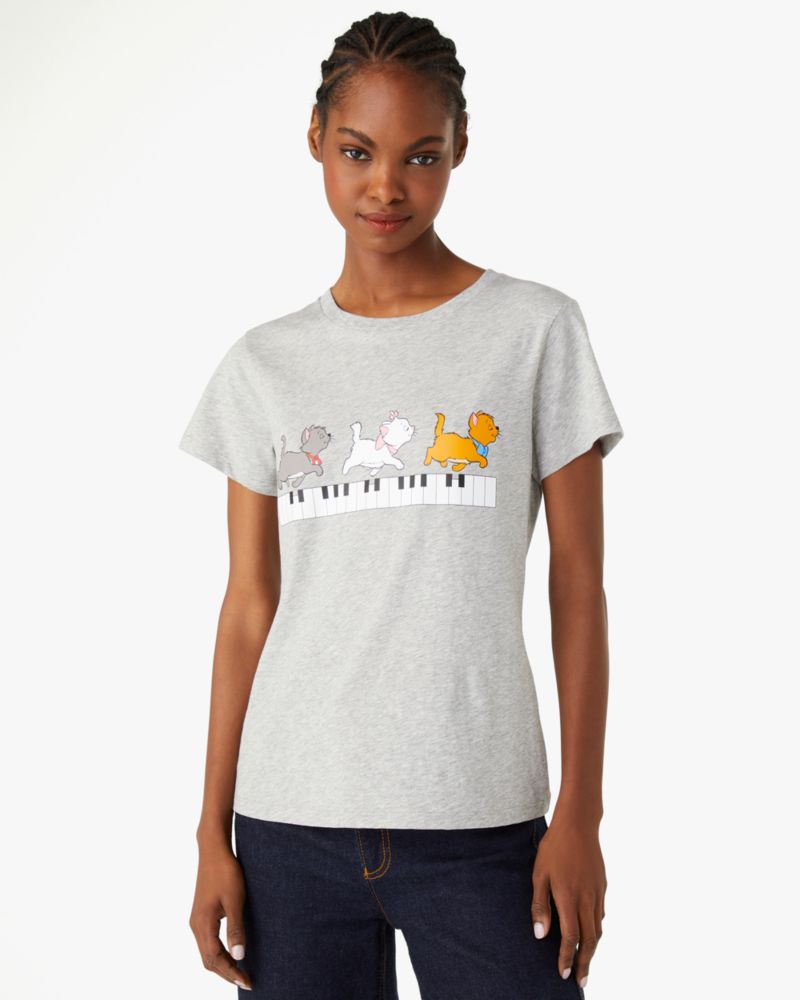 Kate Spade,ディズニー X ケイト スペード ニューヨーク アリストキャット Tシャツ,ウェア,グレーメランジ