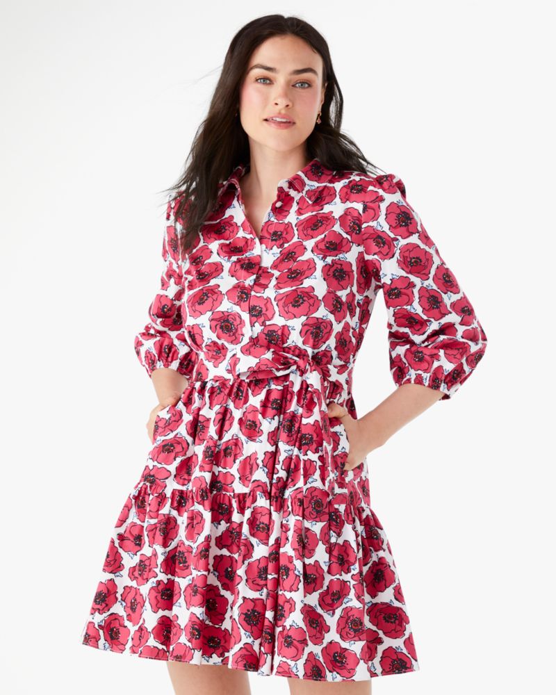 Poppy Toss Shirtdress