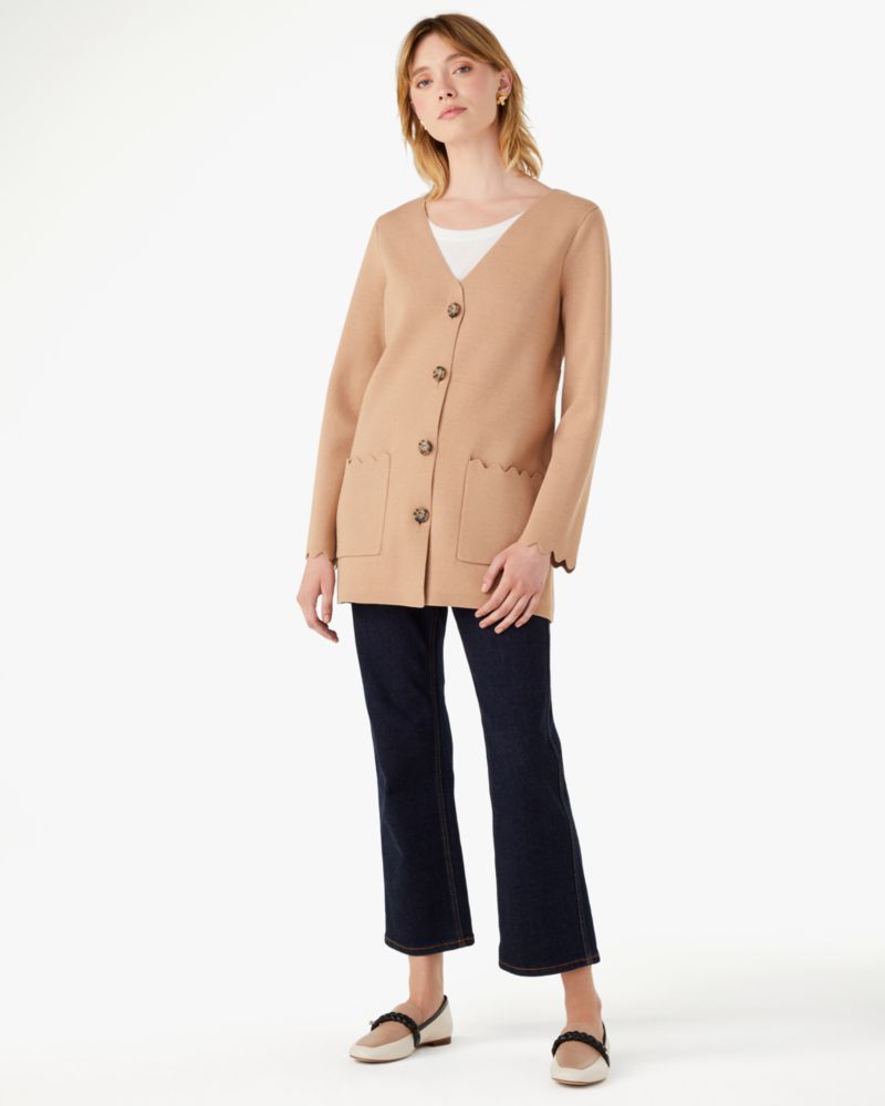 Scalloped Sweater Blazer Kate Spade Outlet