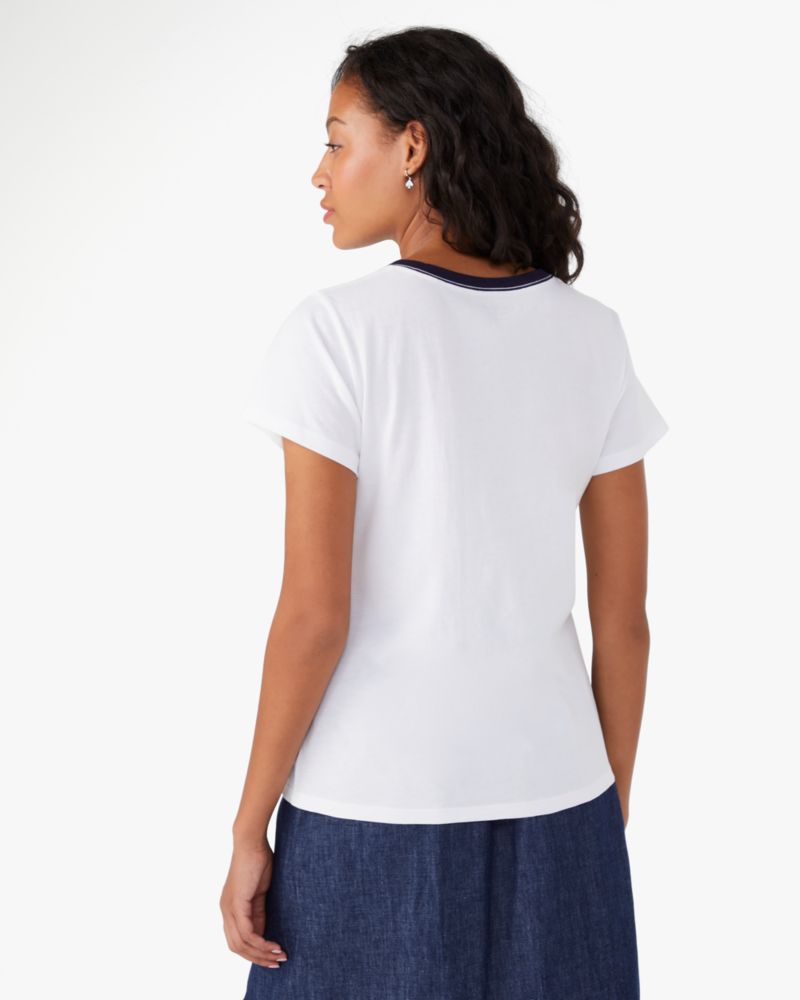 Kate Spade,Squeeze The Day Citrus Tee,cotton,Fresh White