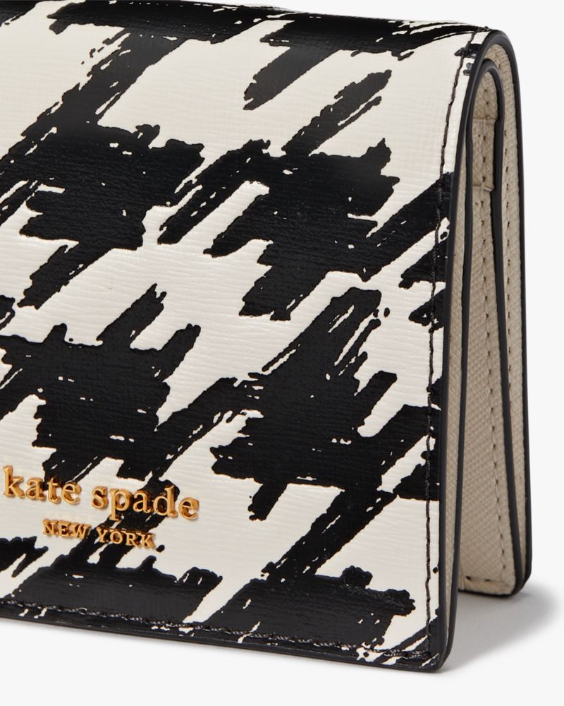 Kate Spade New York Morgan Painterly Houndstooth Slim Bifold Wallet