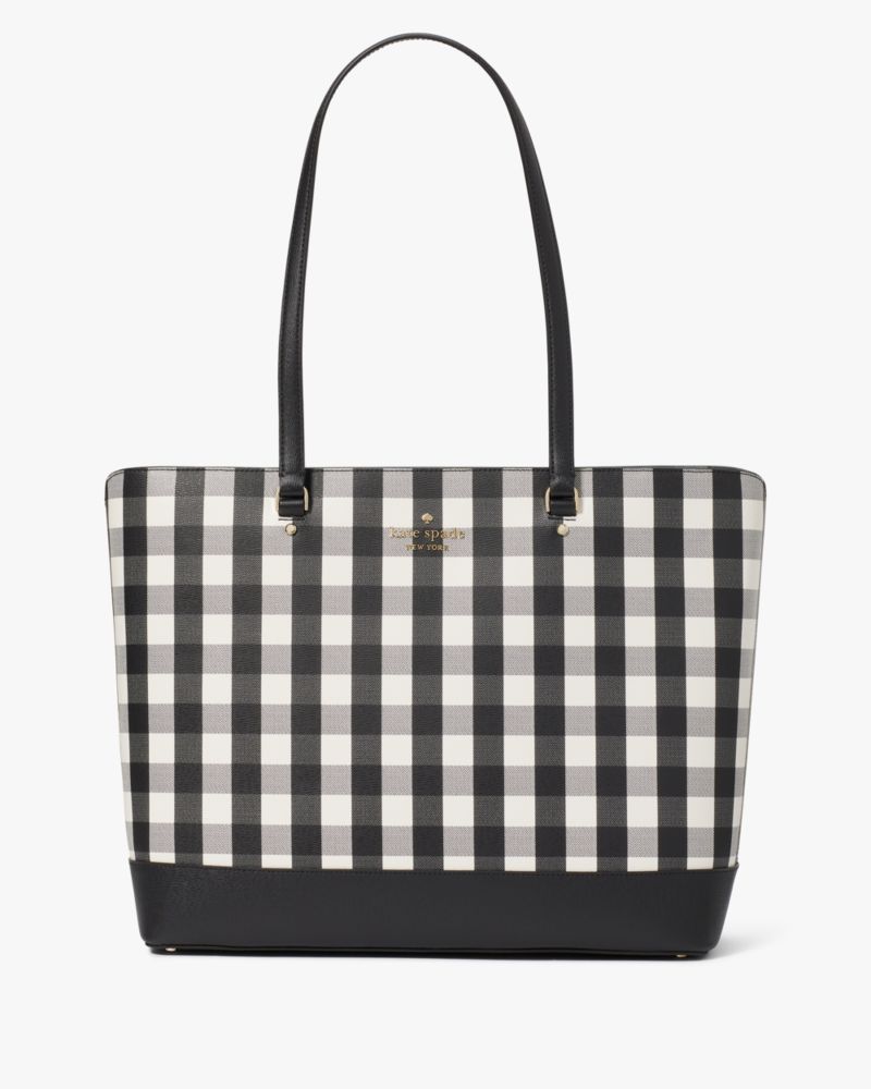 Kate spade black and white tote hot sale