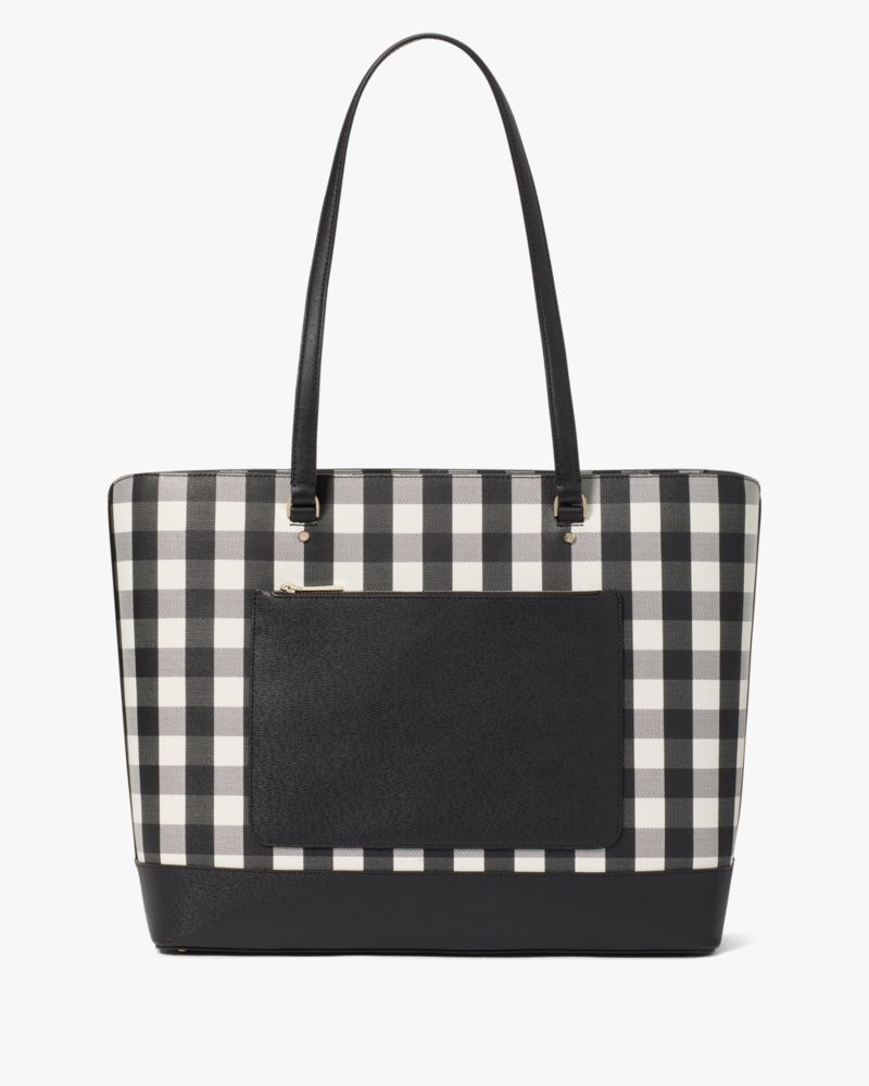 Kate spade black cheap and white checkered purse