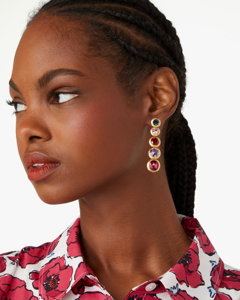 Kate Spade,On The Dot Linear Earrings,