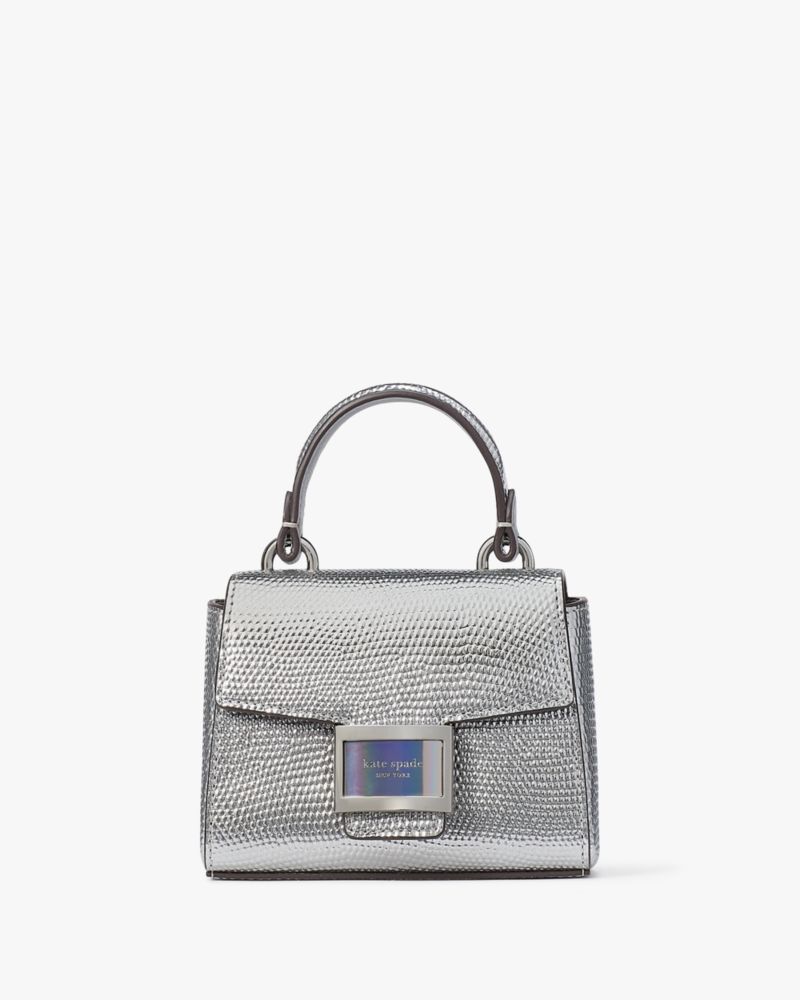 Katy Embossed Metallic Micro Crossbody