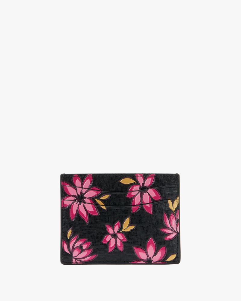 Kate Spade,Morgan Winter Blooms Embossed Card Holder,