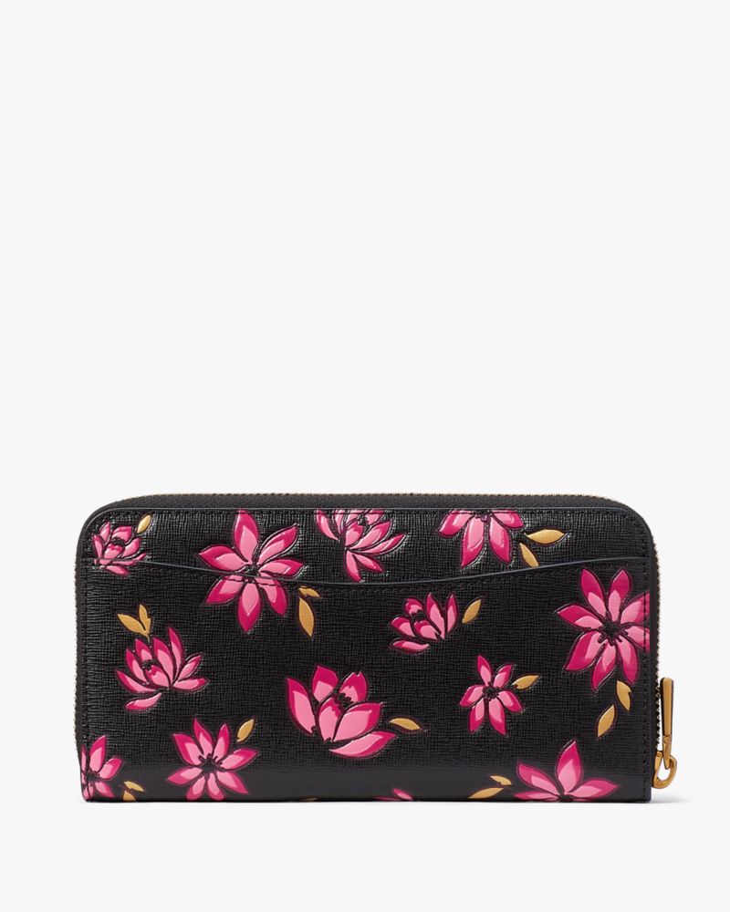 Morgan Winter Blooms Embossed Zip-around Continental Wallet