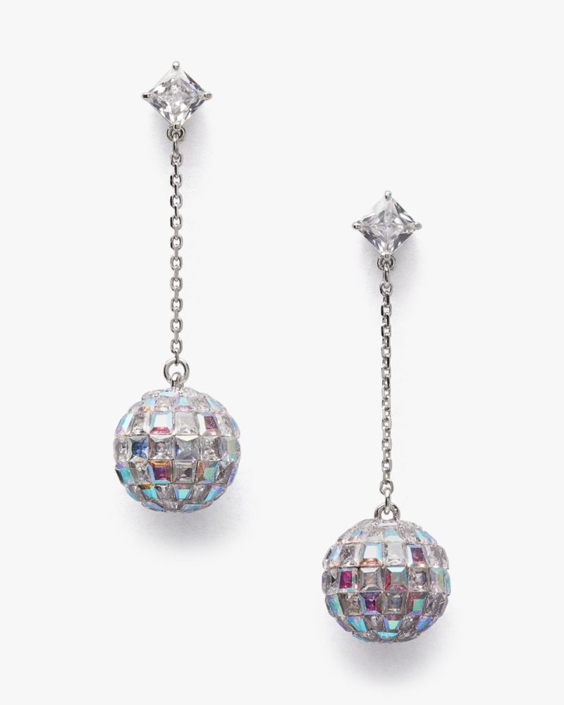 Kate Spade,Beaming Bright Disco Ball Linear Earrings,