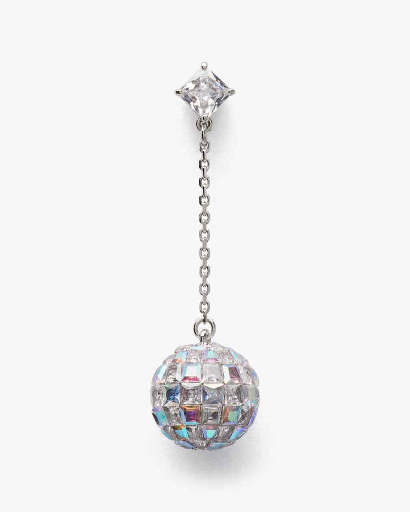 Beaming Bright Disco Ball Linear Earrings