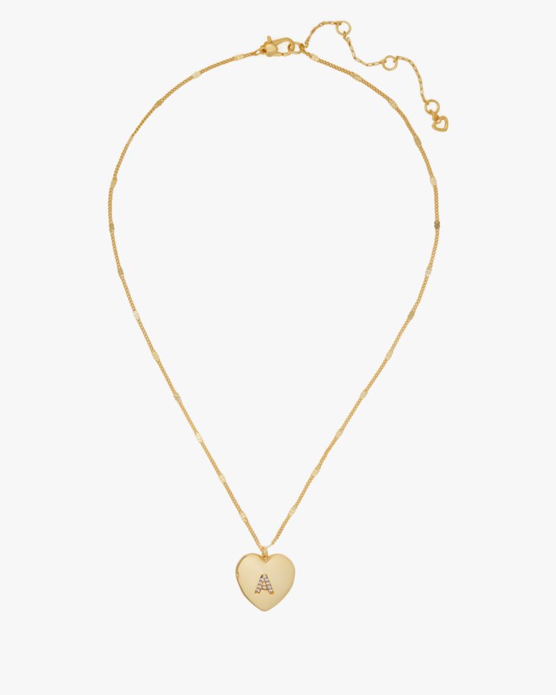 Kate spade store heart initial necklace