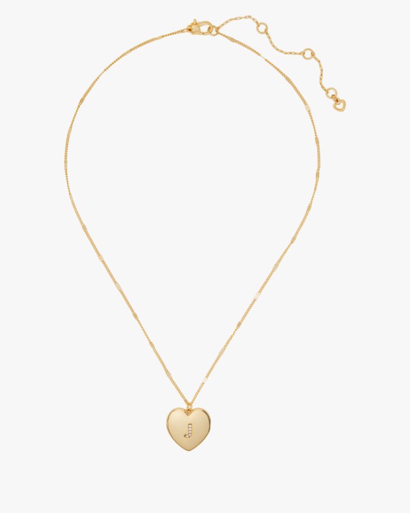 J Heart Letter Locket Necklace