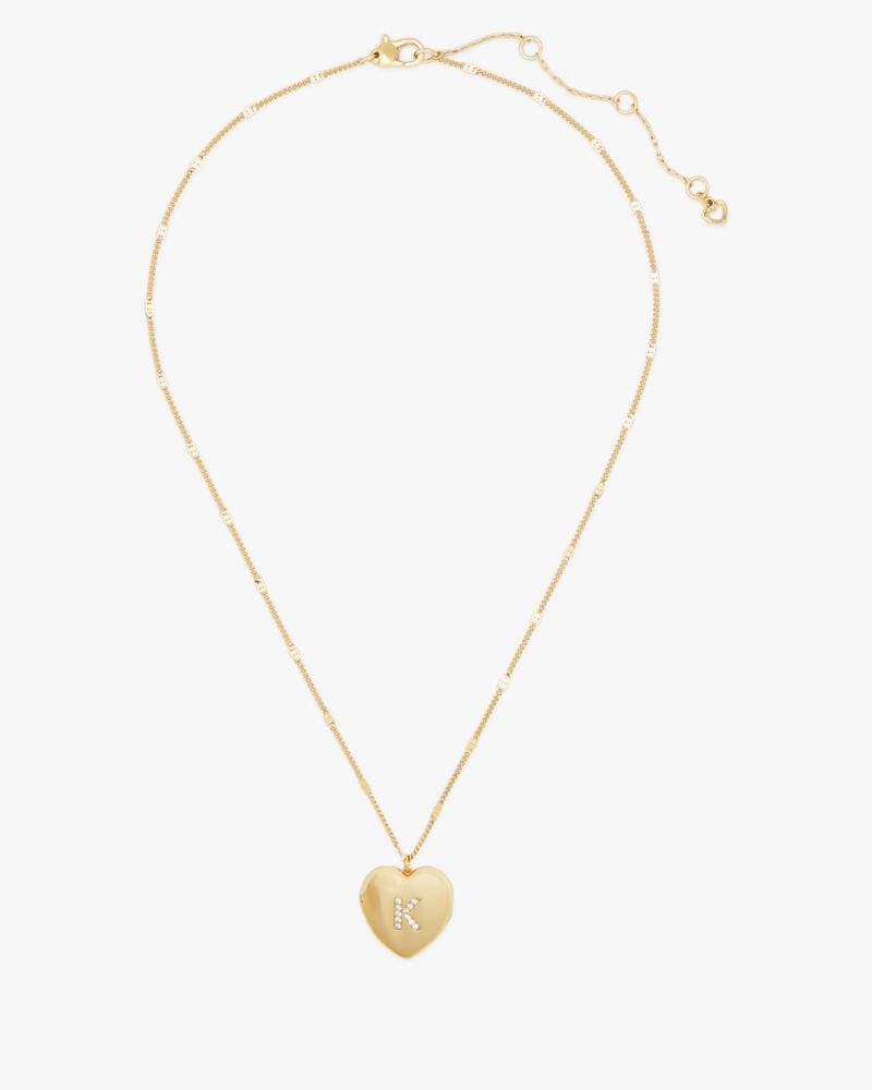 K Heart Letter Locket Necklace | Kate Spade New York