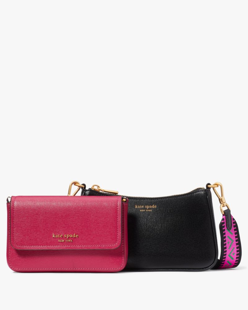 Kate Spade,Double Up Colorblocked Crossbody,Renaissance Rose Multi