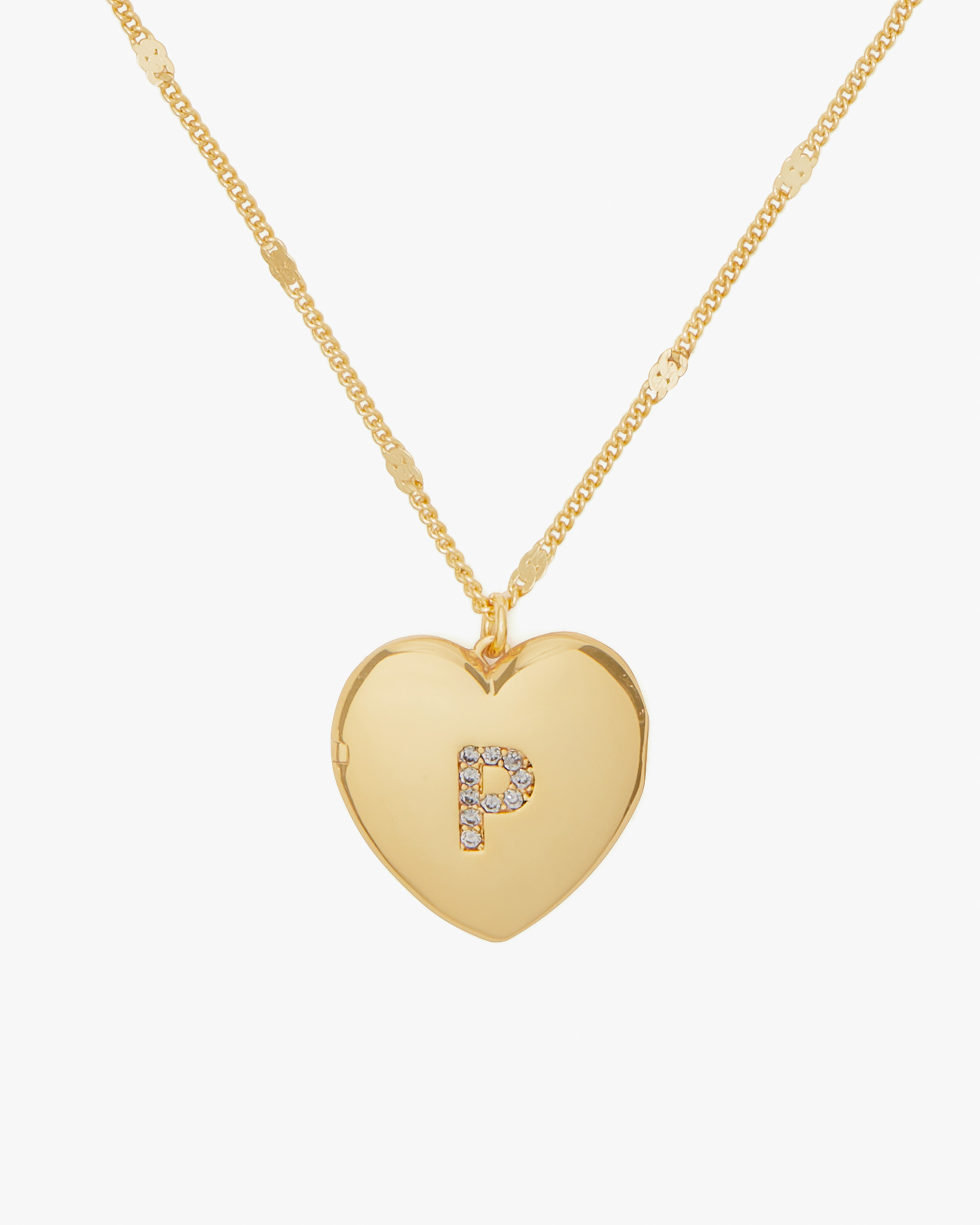 Kate Spade P Heart Letter Halskette mit Medaillon