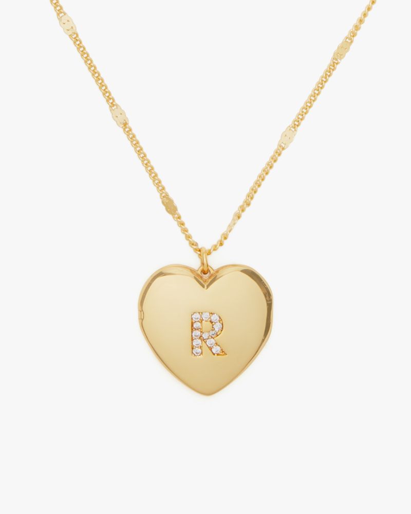 Kate Spade R Heart Letter Halskette mit Medaillon