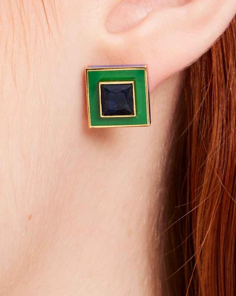 Kate spade new york shop emerald stud earrings