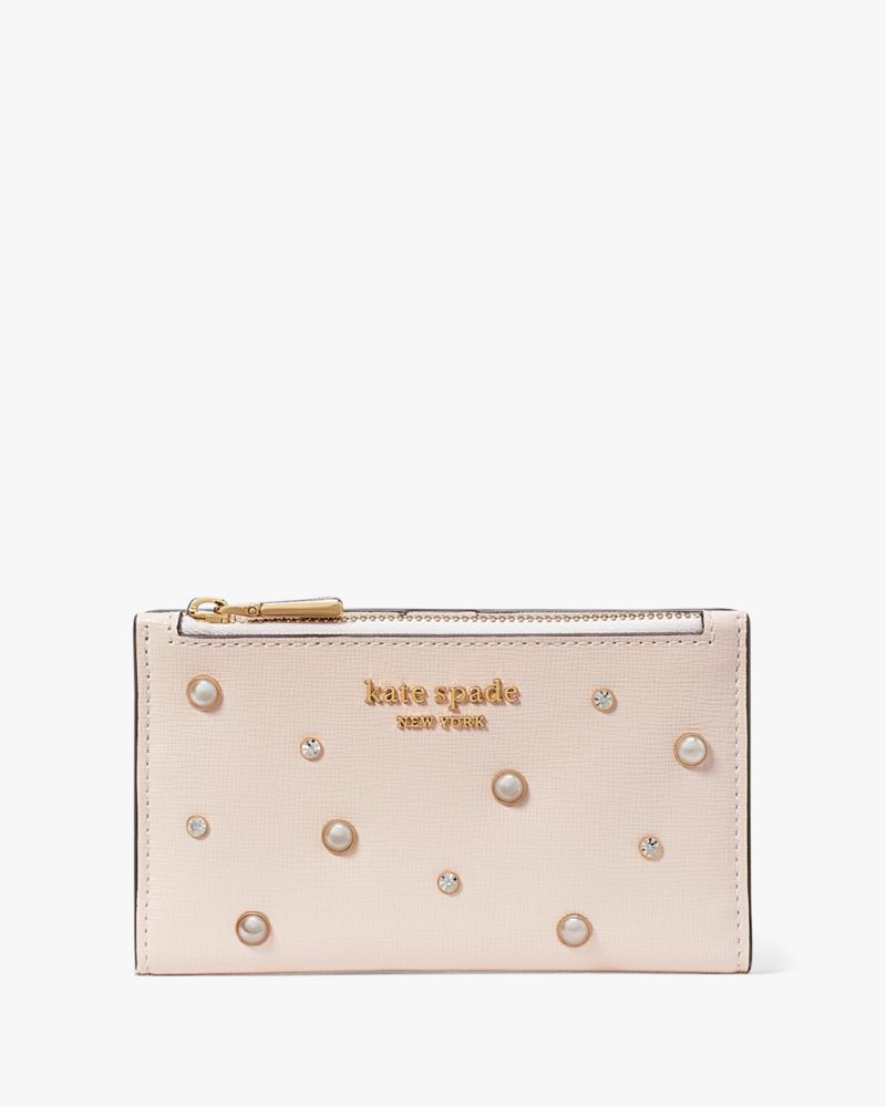 Purl Embellished Small Slim Bifold Wallet