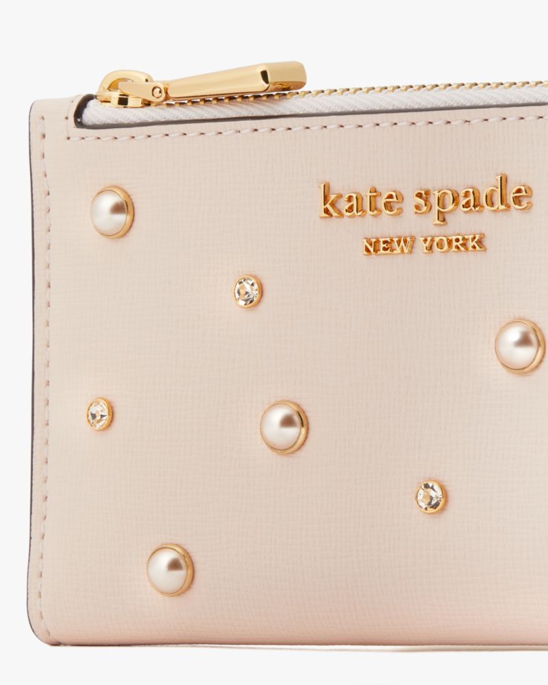 Purl Embellished Small Slim Bifold Wallet | Kate Spade NL