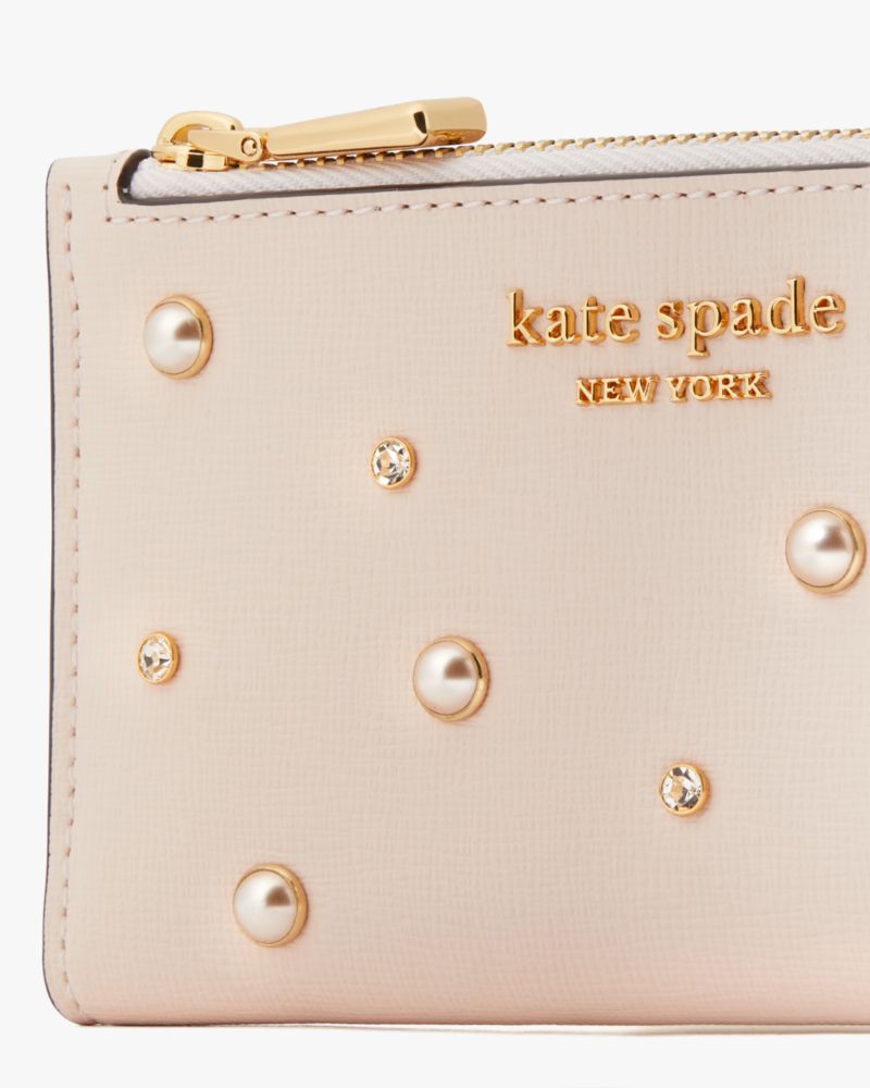 Purl Embellished Small Slim Bifold Wallet | Kate Spade UK