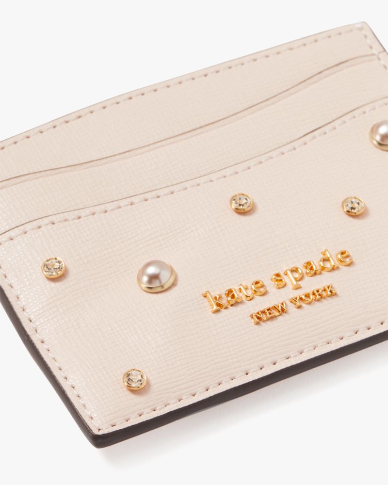 Purl Embellished Card Holder