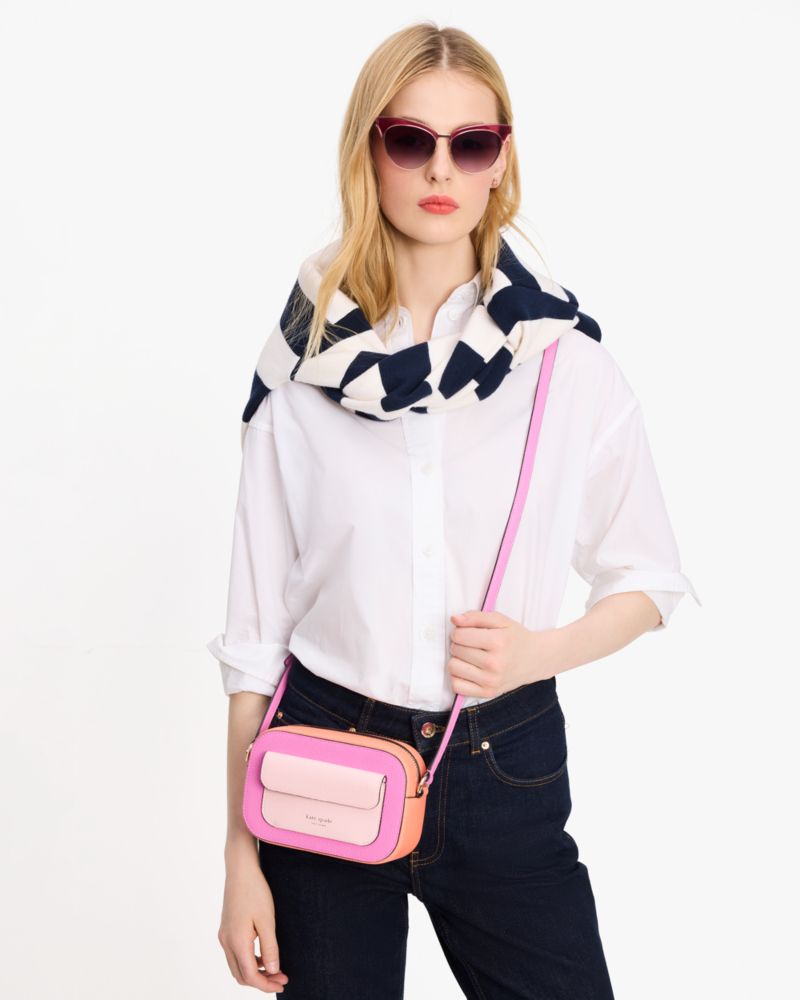 Kate Spade,Ava Colorblocked Crossbody,Echinacea Flower Multi