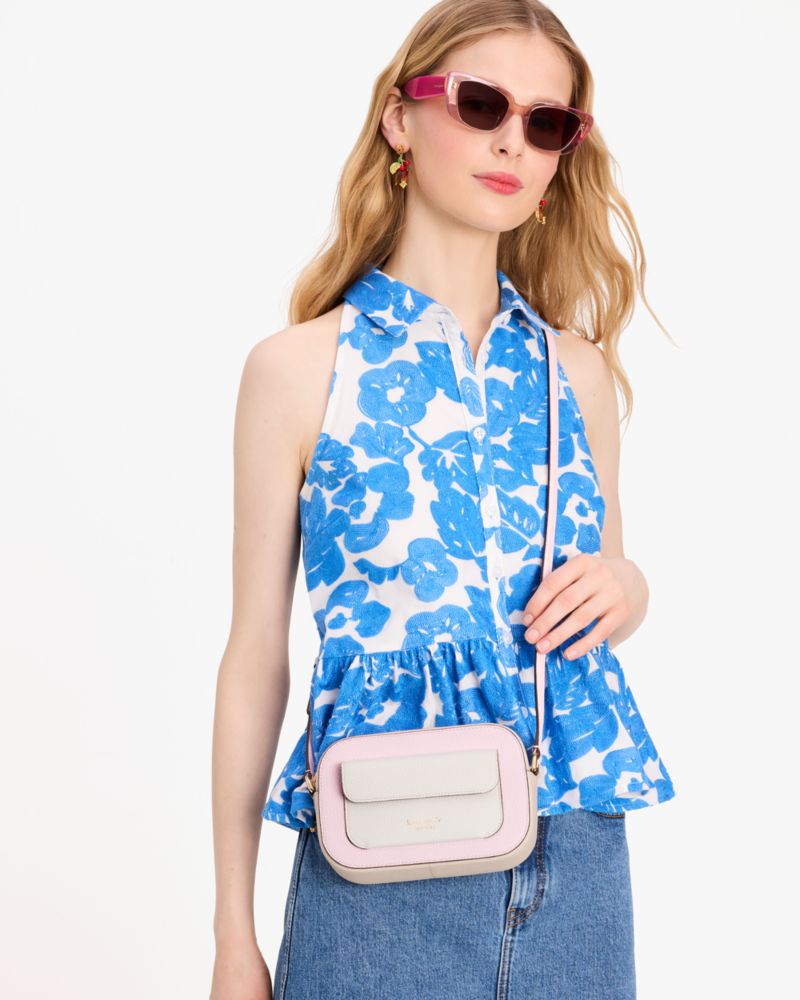 Kate Spade,Ava Colorblocked Crossbody,Pink