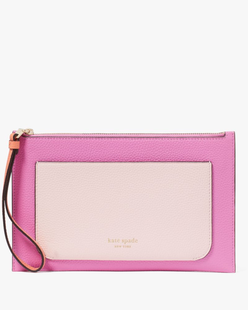 Kate Spade,Ava Colorblocked Wristlet,Echinacea Flower Multi