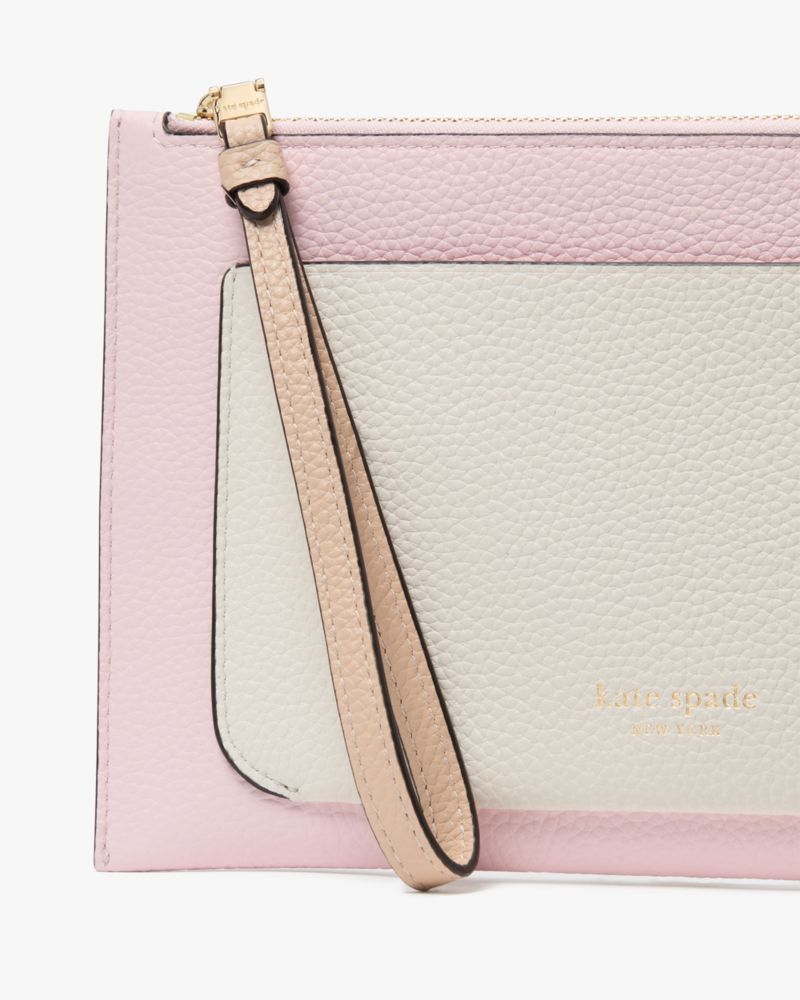 Kate Spade,Ava Colorblocked Wristlet,Pink