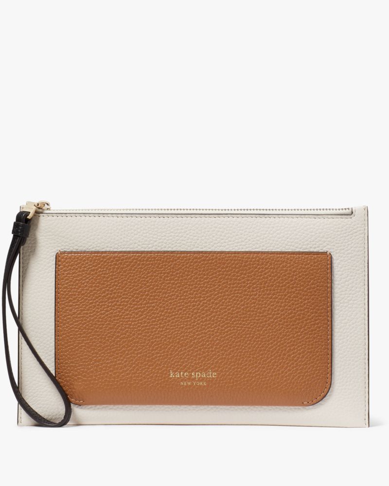 Kate Spade,Ava Colorblocked Wristlet,Parchment Multi